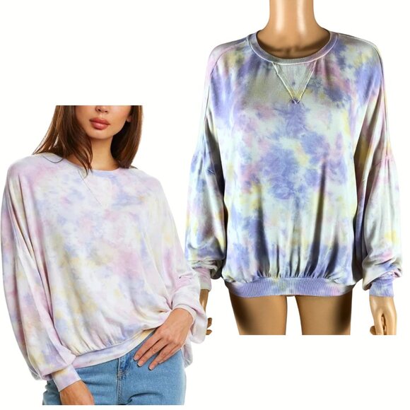 YOUNG FABULOUS & BROKE Paste Tie Dye Sweatshirt SMALL - Picture 1 of 6